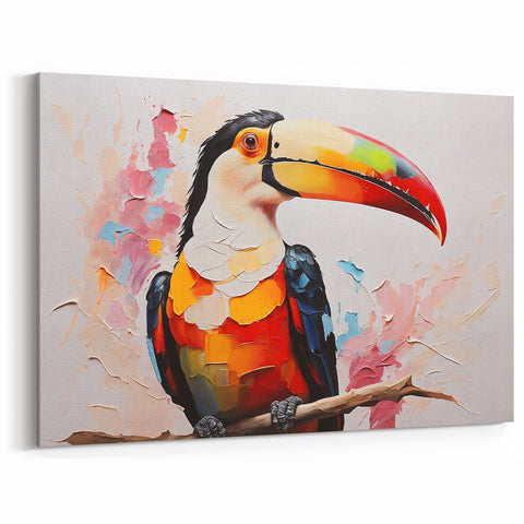 Colorful Toucan Wall Art - Vibrant Tropical Birds Canvas Print - Framed Art