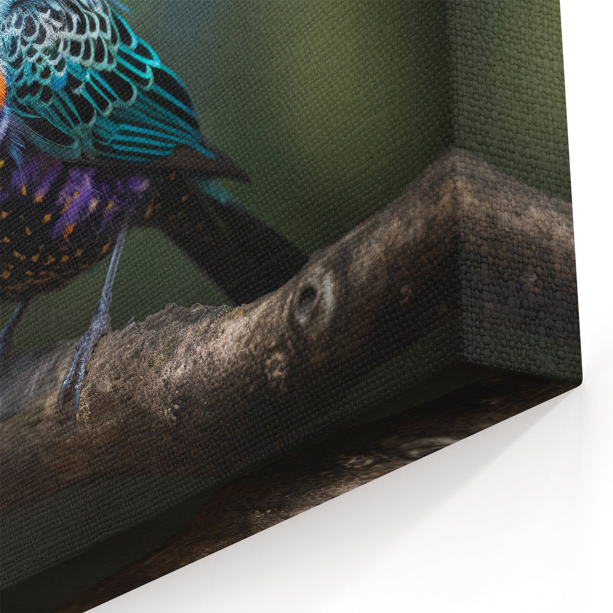 Vibrant Tropical Bird Wall Art - Multicolor Exotic Bird Canvas Print - Framed Art