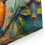 Abstract Toucan Wall Art - Colorful Tropical Bird Canvas Print - Framed Art