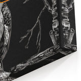 Graphic Toucan Wall Art - Bold Black and Orange Tropical Bird Print - Framed Art