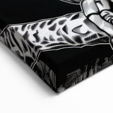 Graphic Toucan Wall Art - Bold Black and Orange Tropical Bird Print - Framed Art