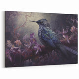 Mystical Bird Wall Art - Dark and Enchanting Tropical Bird Canvas Print