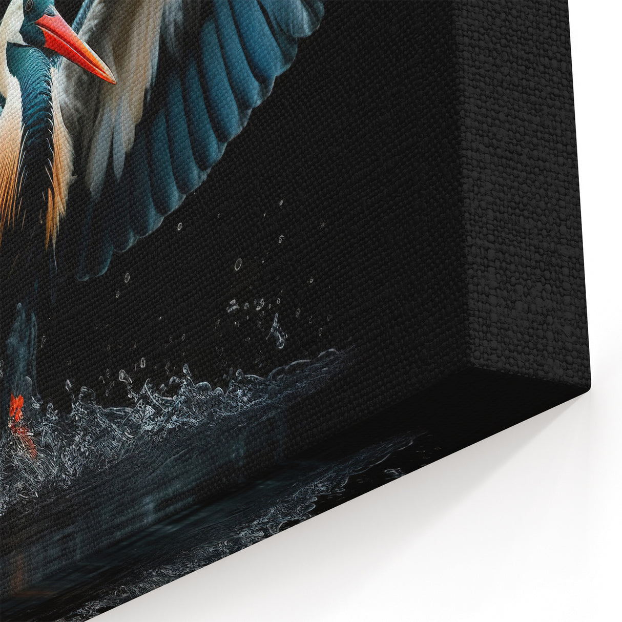 Majestic Heron Wall Art - Dramatic Tropical Bird Canvas Print - Framed Art