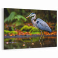 Elegant Heron Wall Decor - Vibrant Forest Scene in Canvas & Framed Prints