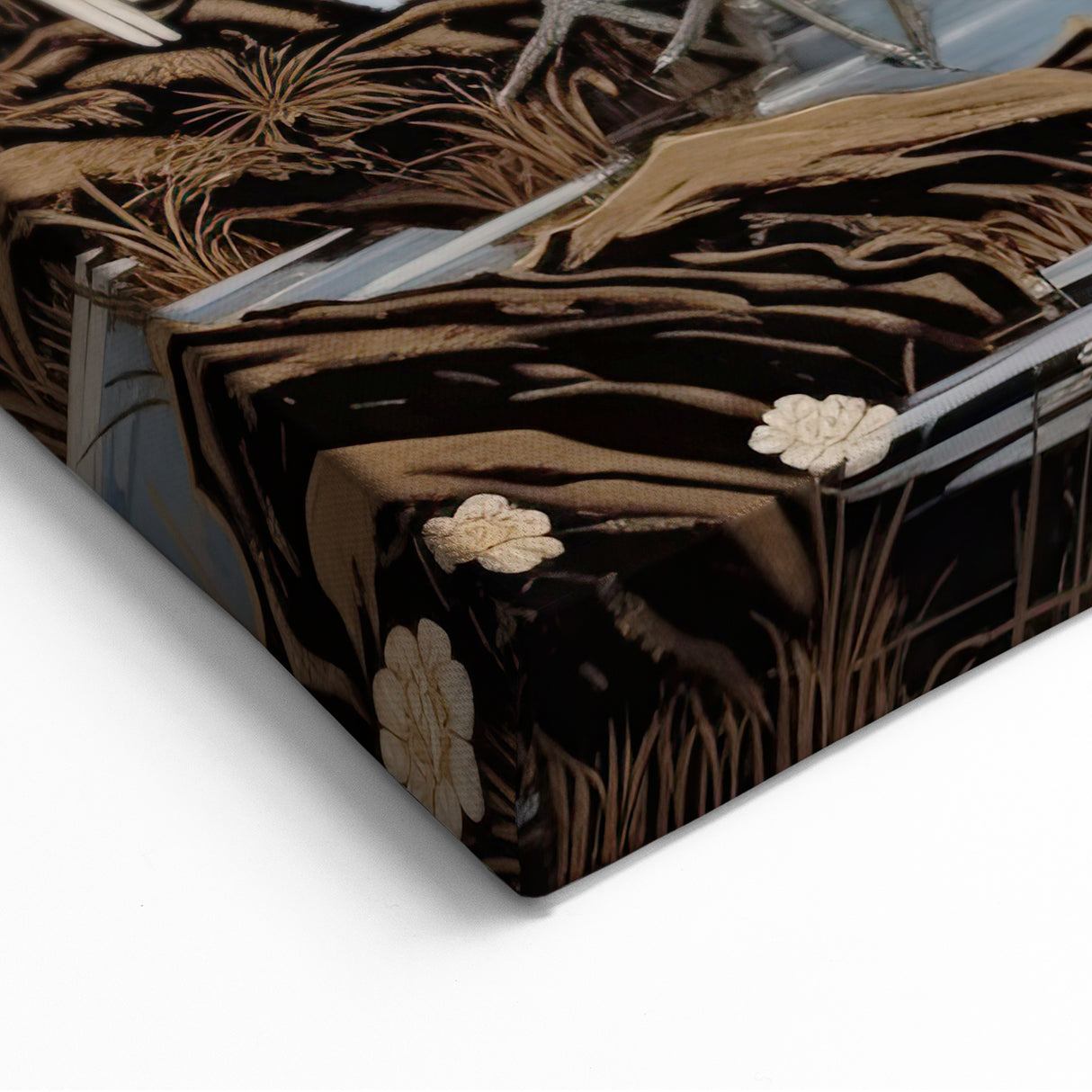 Elegant Heron Art - Moonlit Night Scene in Framed & Canvas Prints