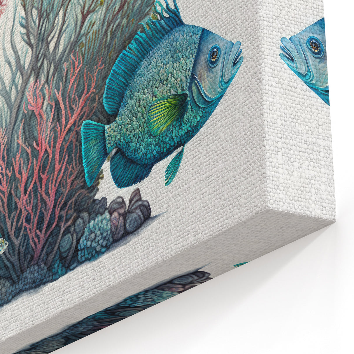 Coral Wall Art - Vibrant Marine Life Canvas Print & Framed Art Decor