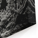 Coral Wall Art - Black and White Coral Canvas Print & Framed Art Decor