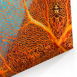 Coral Wall Art - Vibrant Orange Coral Canvas Print & Framed Art Decor