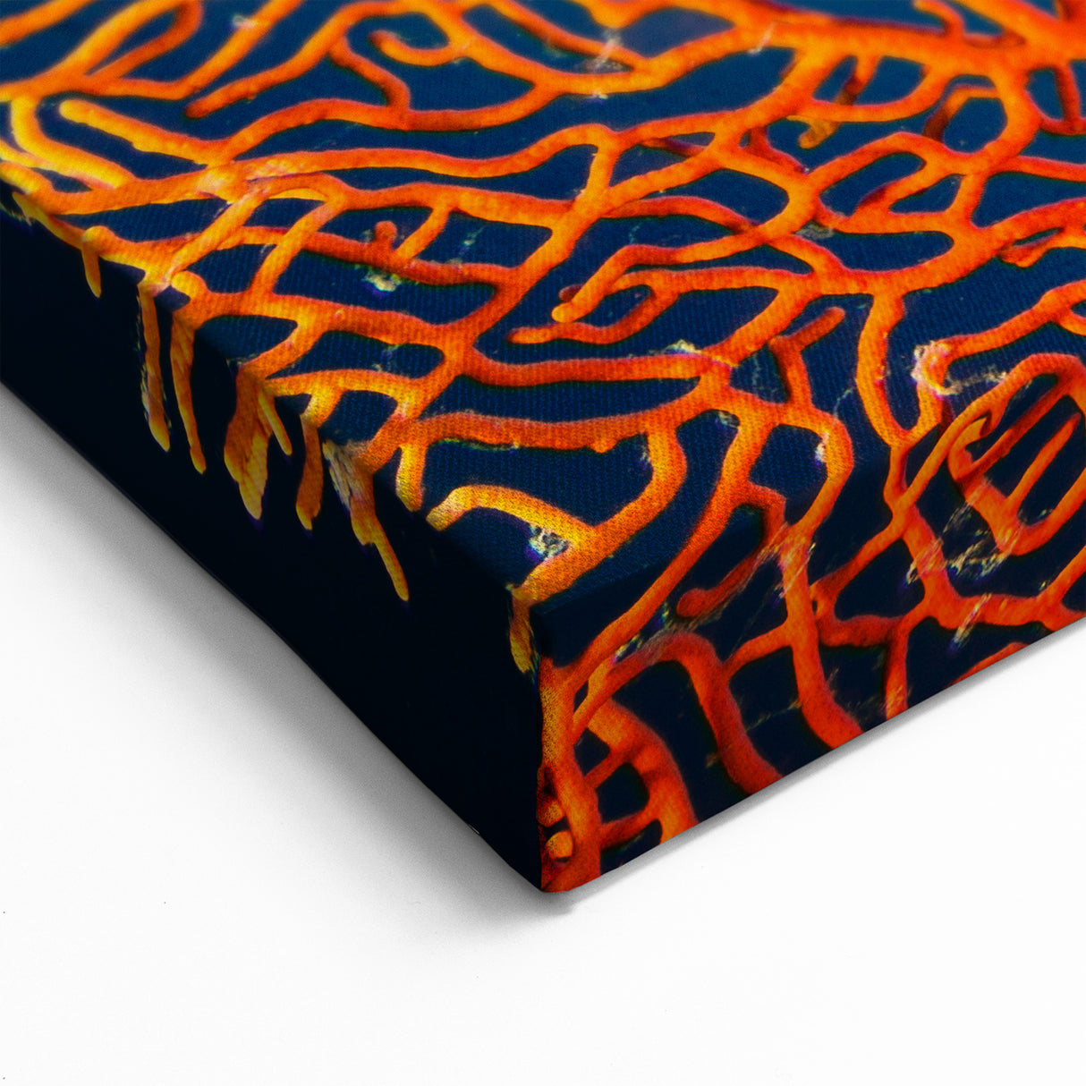 Coral Wall Art - Vibrant Orange Coral Canvas Print & Framed Art Decor