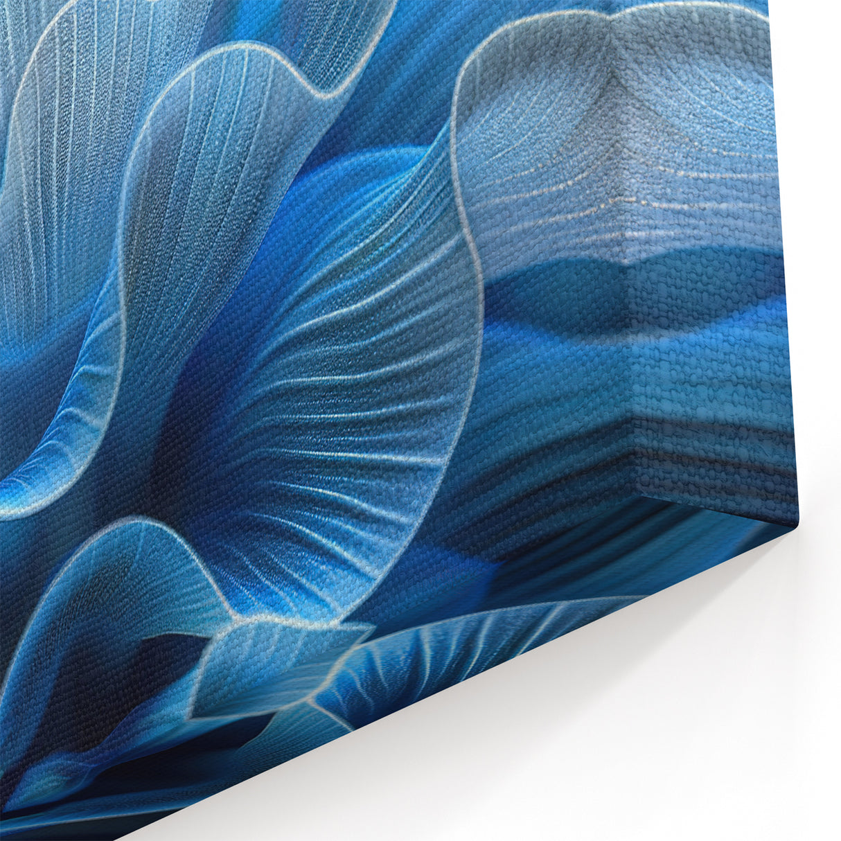Blue Coral Wall Art - Ocean Inspired Marine Life Canvas Print