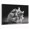 Coral Wall Art - Monochrome Seashell Canvas Print & Framed Art Decor