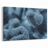 Coral Wall Art - Serene Blue Coral Canvas Print & Framed Art Decor