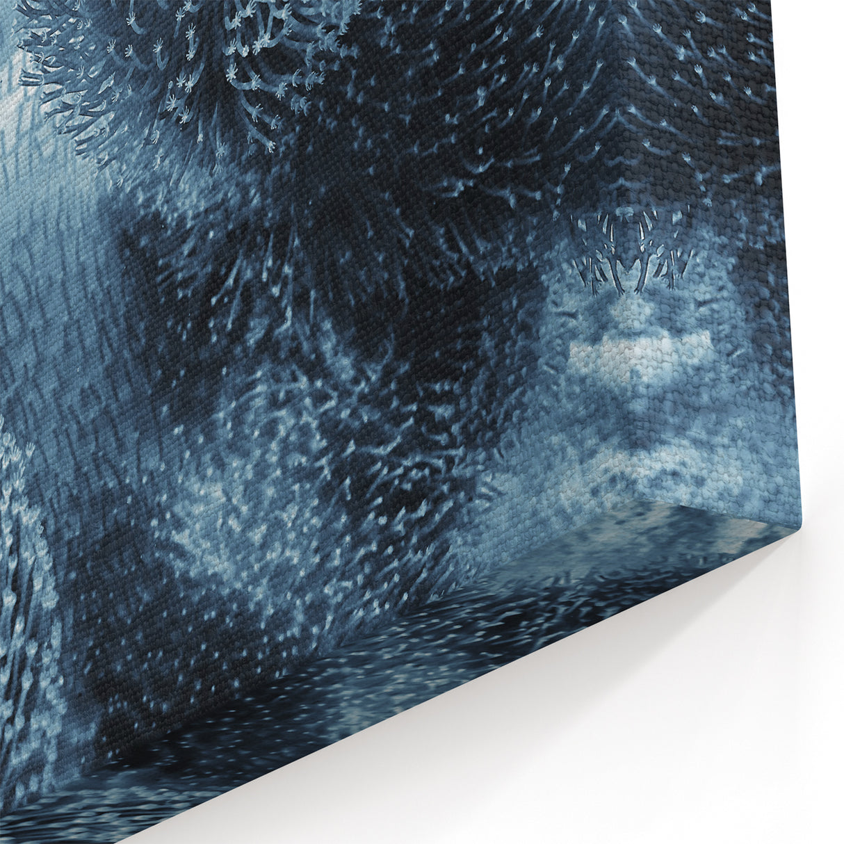 Coral Wall Art - Serene Blue Coral Canvas Print & Framed Art Decor