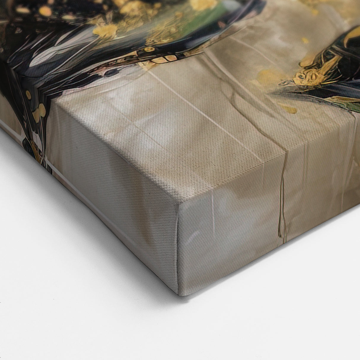 Elegant Rose Abstract Art Gold and Blush Pink Line Design on Canvas