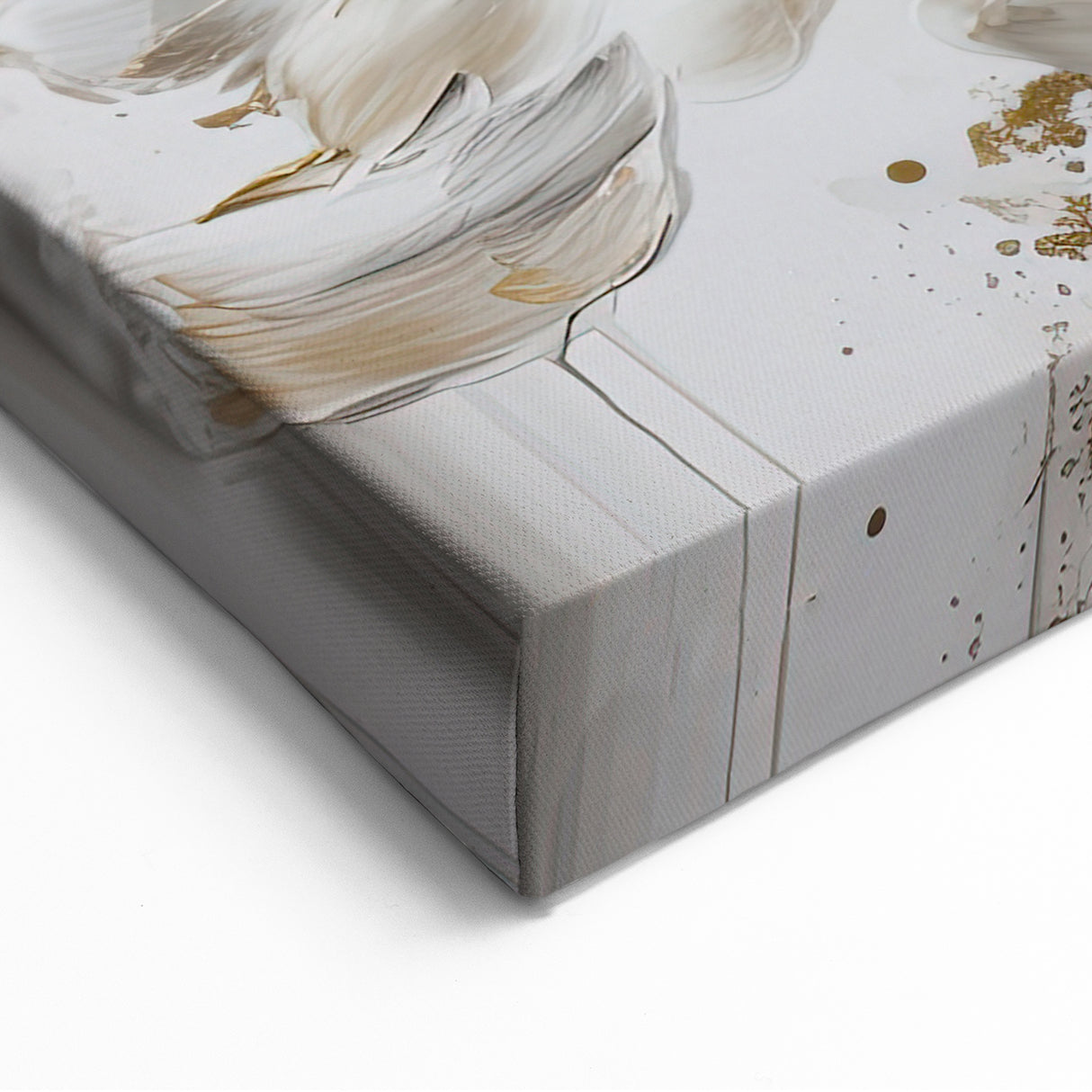 White Lily Abstract Line Art - Modern Floral Strokes Canvas Print