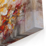 Vibrant Yellow Daisy Abstract Floral Canvas - Contemporary Flower Art