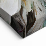 Luxurious White Lily Abstract Canvas - Modern Botanical Wall Art