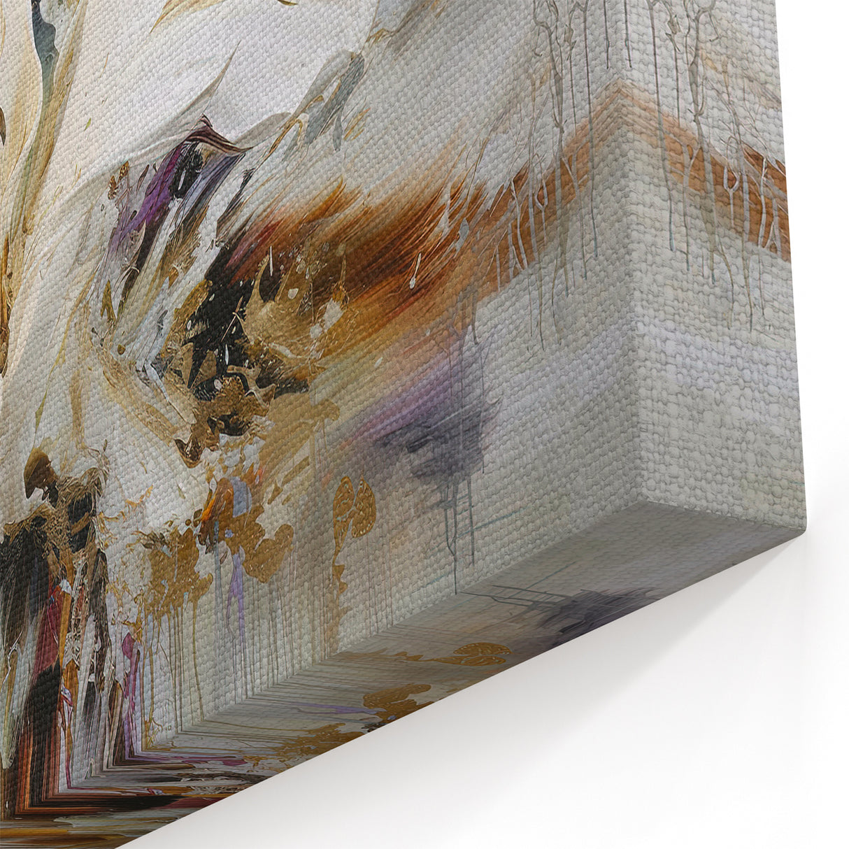 Luxurious White Lily Abstract Canvas - Modern Botanical Wall Art