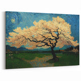 Starry Night Inspired Tree of Light Canvas - Artistic Floral Wall Art