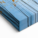 Golden Rain Abstract Floral Canvas - Contemporary Wall Art