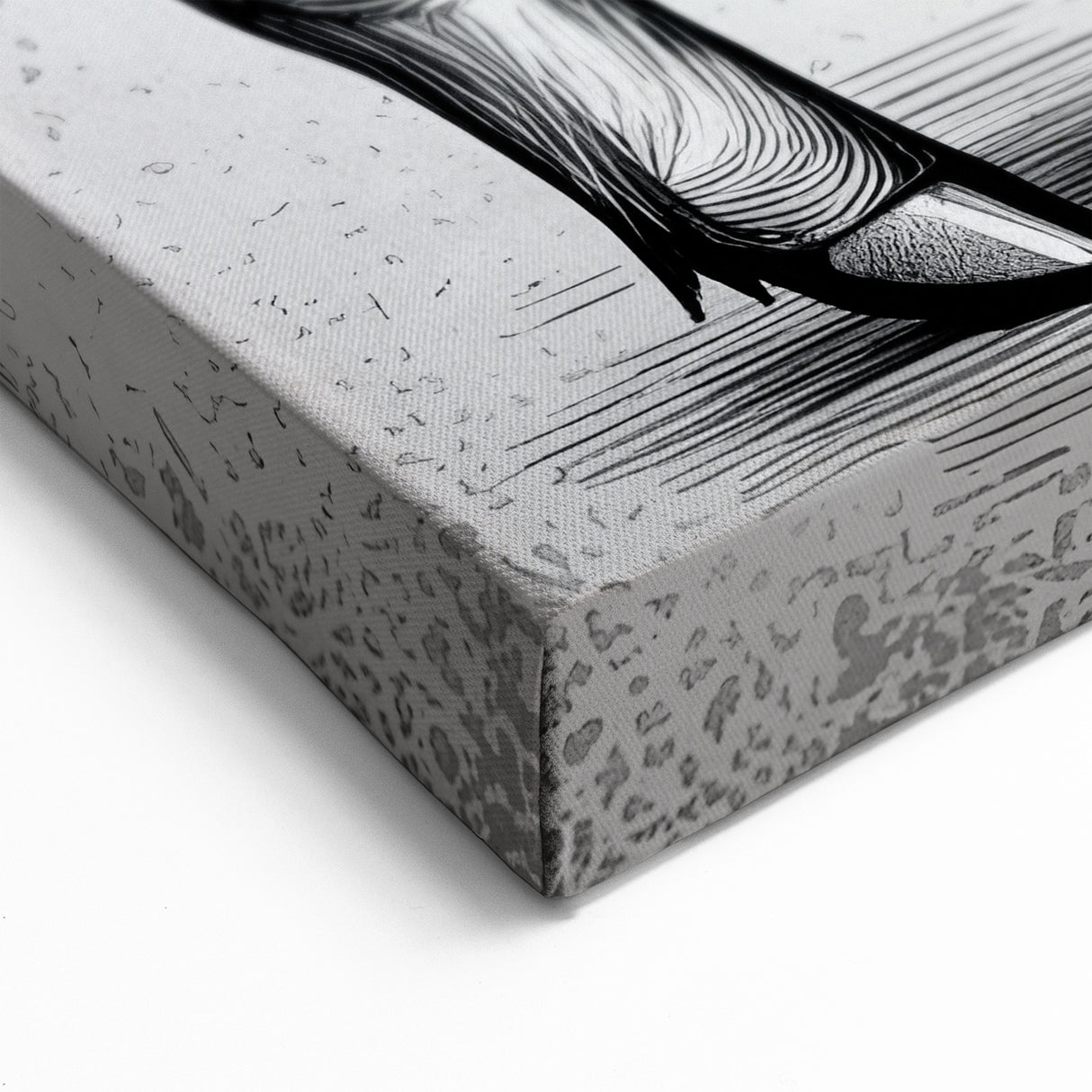 Stylized Pig Wall Art - Full-Body Pig Canvas Print Rustic Decor Idea