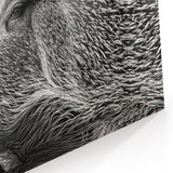 Dramatic Pig Wall Art - Dark Profile Pig Canvas Print Wildlife Decor