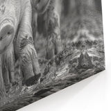 Dynamic Pig Wall Art - Running Pigs Canvas Print Farmhouse Decor