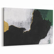 Dynamic Strokes and Lines Abstract Art with Black, White, and Gold Accents