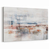 Soft Abstract Strokes Art with Muted Reds, Blues, and Earthy Tones