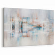 Subtle Abstract Strokes Art with Soft Blues, Rust, and White Accents