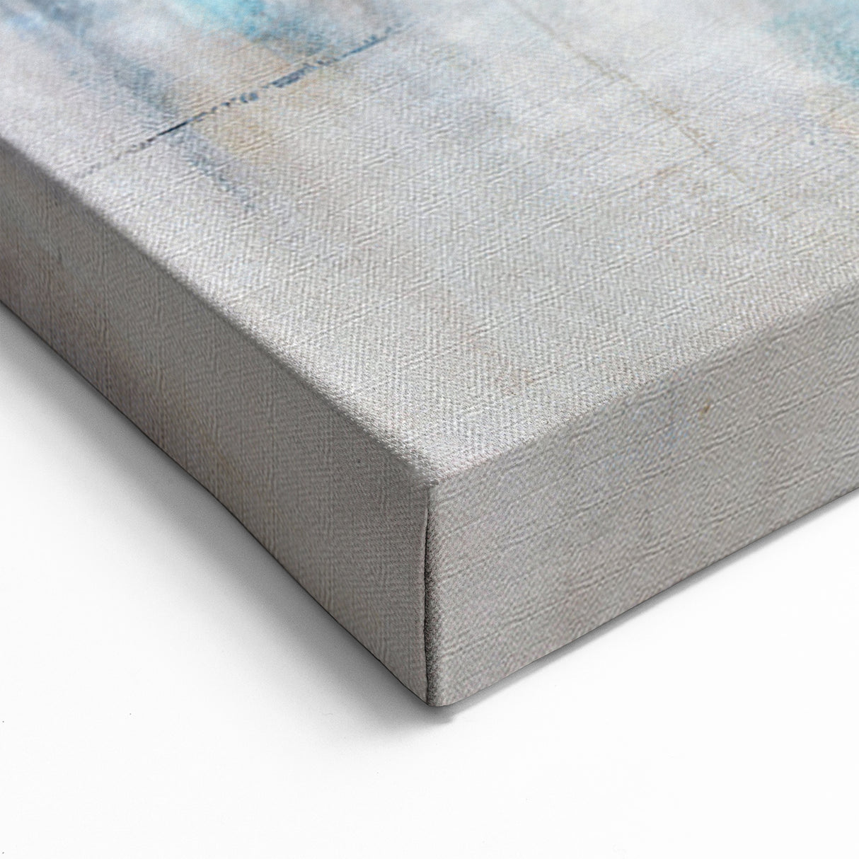 Subtle Abstract Strokes Art with Soft Blues, Rust, and White Accents