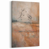 Abstract Minimalist Portrait Art - Elegant Dreamy Wall Decor in Soft Tones