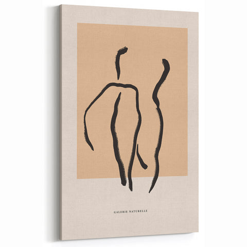 Minimalist Line Art Print - Modern Nude Figure Abstract Wall Decor