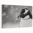 Elegant Monochrome Penguin Art - Serene Wildlife Wall Decor Print