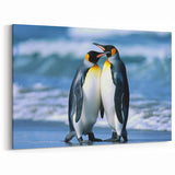 Romantic Penguin Art - Heartwarming Wildlife Beach Wall Decor Print