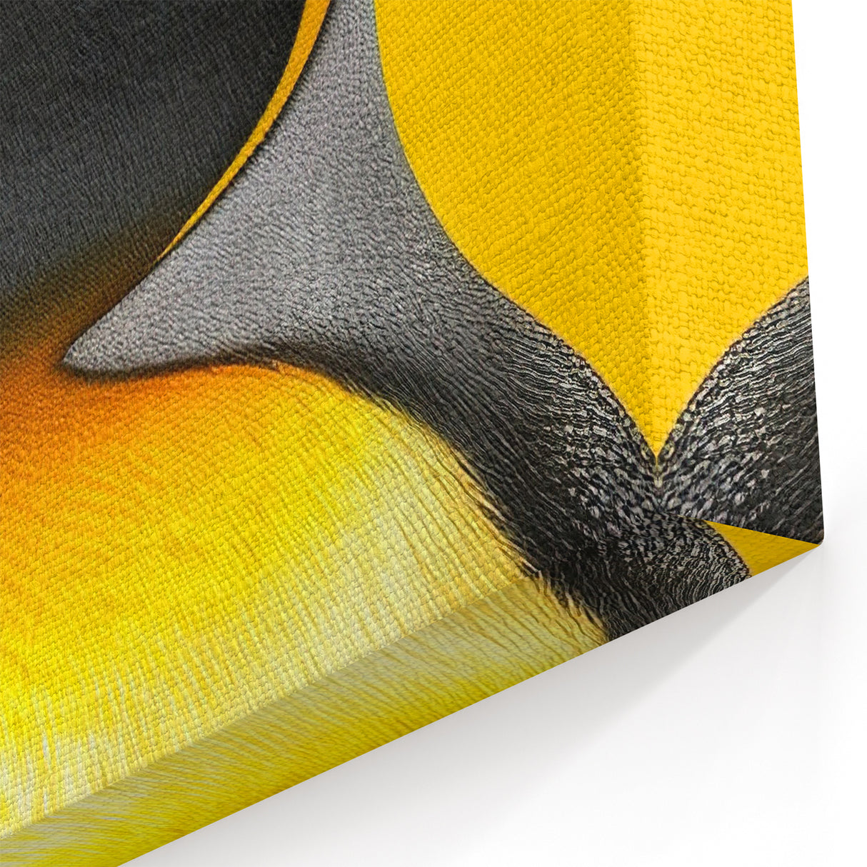 Cool Penguin Art - Vibrant Yellow Wall Decor with Sunglasses