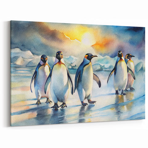 Penguin Wall Art - Arctic Wildlife Canvas Print for Animal Decor Enthusiasts