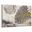 Nature-Inspired Abstract Art with Leaf, Ring, and Earthy Tones