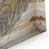 Nature-Inspired Abstract Art with Leaf, Ring, and Earthy Tones
