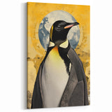 Penguin Wall Art - Modern Abstract Wildlife Canvas Print for Decor