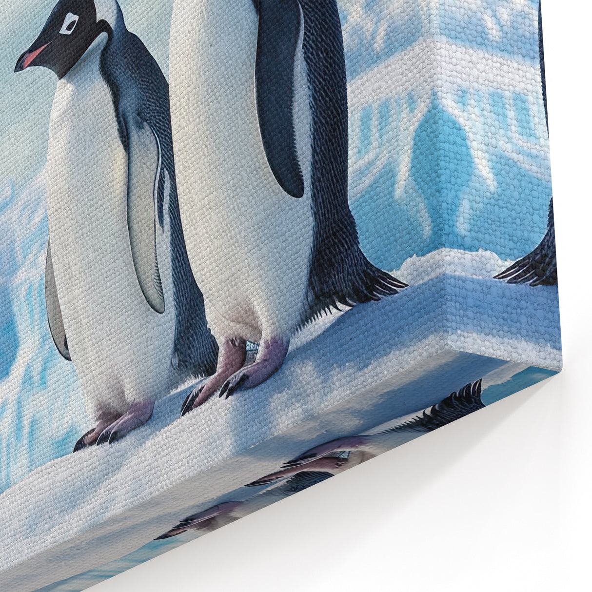 Penguin Wall Art - Majestic Antarctic Landscape Canvas Print Decor