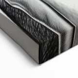 Penguin Wall Art - Minimalist Black & White Canvas Print for Decor