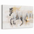 Graceful Galloping Horse Abstract Art with Soft Brush Strokes