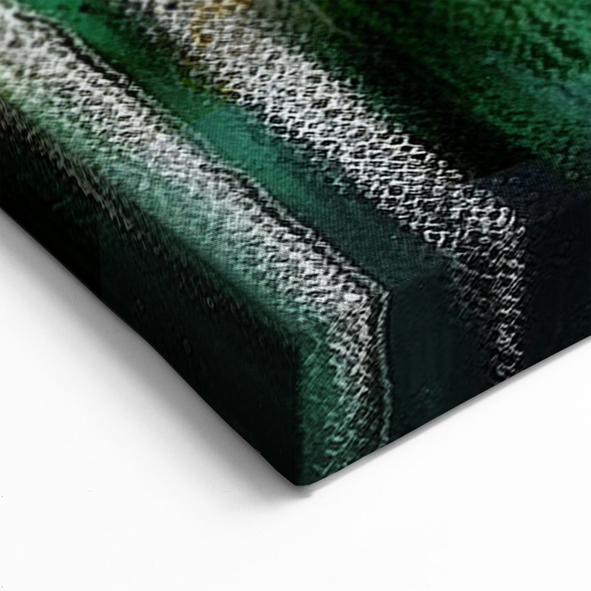 Majestic Horse Abstract Art with Green and Gold Strokes