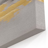 Soft Abstract Lines and Gold Accents in Calming Tones Canvas Art
