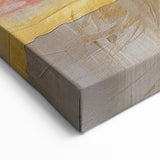 Modern Strokes & Lines Abstract Art - Green, Gold & Black Canvas
