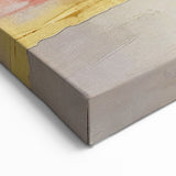 Contemporary Strokes & Lines Abstract Art - Green, Gold & Gray Canvas