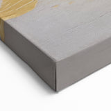 Modern Strokes and Lines Abstract Art with Geometric Gold Accents