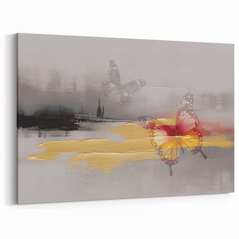 Abstract Strokes and Lines Art with Gold Accents - Modern Wall Décor