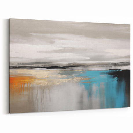 Minimalist Strokes and Lines Art with Gold Accents - Contemporary Decor
